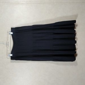 04536 Mododoc black cotton tiered skirt L